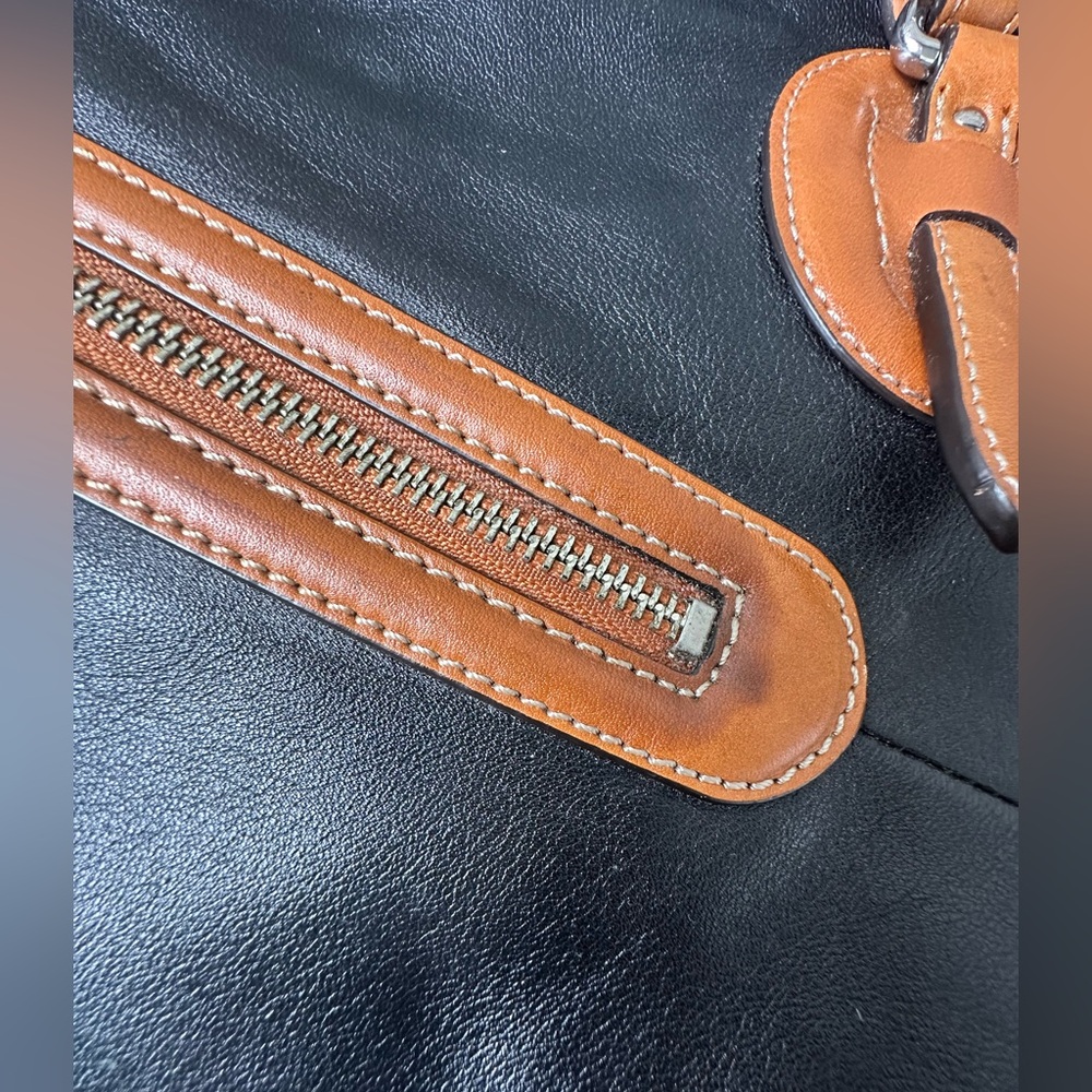 Ralph Lauren Vintage Y2K Old Money Leather Large  Handbag - Picture 14 of 17